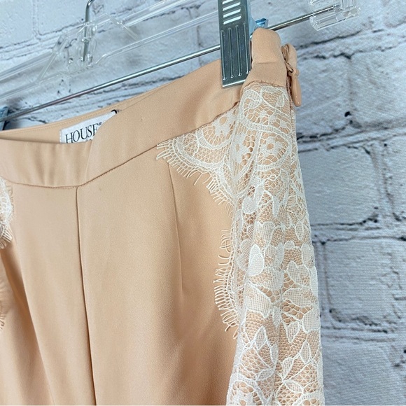 House of CB HOCB London Clarice Lace Pants Blush Pink Womens Size XS NWOT - Picture 4 of 12